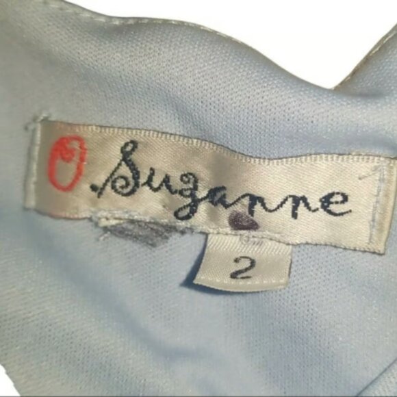 Y2k dress blue with black lace overlay - Picture 3 of 3